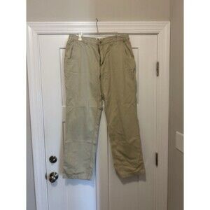 Mountain Khakis Canvas Pants Mens 38 x 34 Khaki Hiking Trail Fishing Hunt Rugged